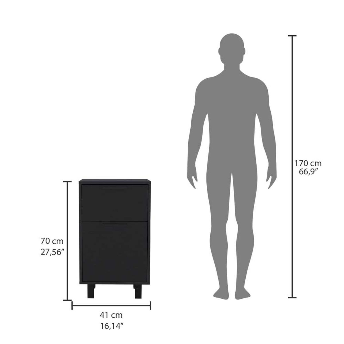Velador TuHome Secret Z-81 con Cajón Oculto 1 Puerta Wengue