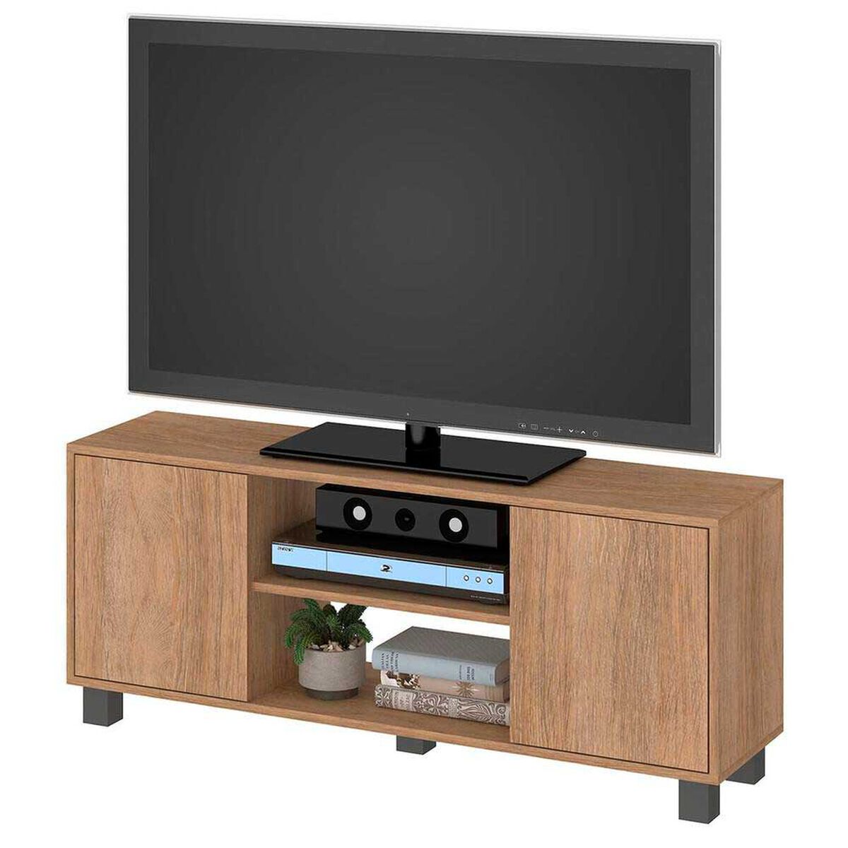 Rack TV Vekkahome Portugal 50 pulgadas Caf&eacute;