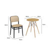 Juego de Comedor Vekkahome Loft Duna 4 Sillas Caf&eacute;