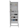 Joyero Tuhome Prisma 1 Puerta con Espejo Integrado Blanco