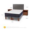 Cama Europea CIC Base Dividida 2 Plazas Grand Premium + Respaldo + Veladores