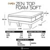 Cama Europea Latam Home Base Dividida Súper King Zen Top Foam Soft Velvet Chocolate