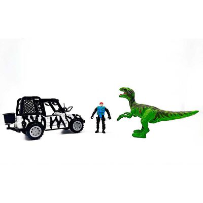 Imagen 1 del producto Set Safari con Explorador y Velociraptor con Luz y Sonido Glory Bright