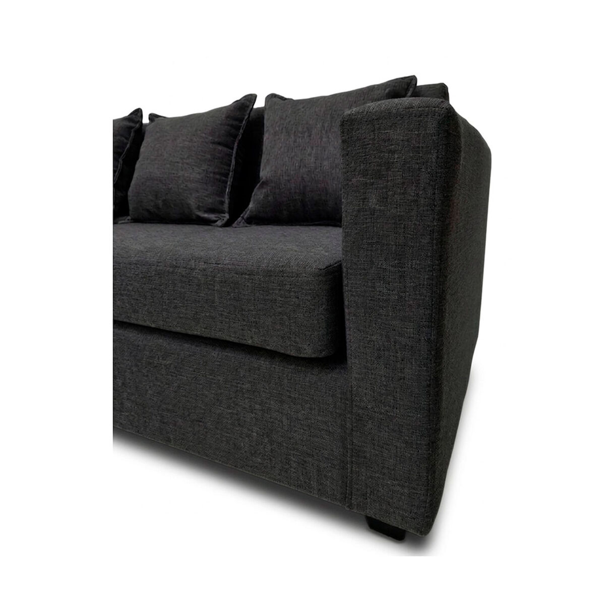 Seccional Muebles MPR Luna 4 Cuerpos Negro