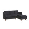 Sofá Seccional Barra Design Mila Derecho 3 Cuerpos Negro