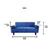 Sofá Cama Deco Class Esparta 3 Cuerpos Azul