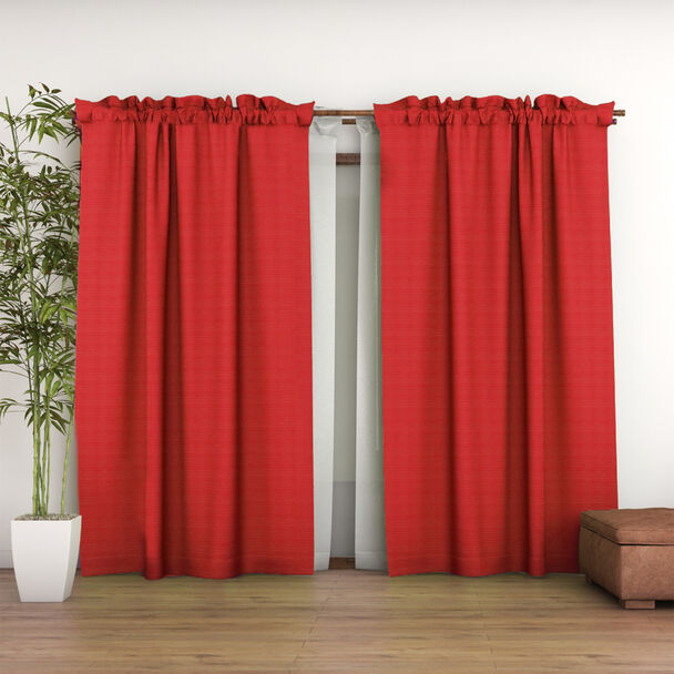 Combo Cortinas Doral Agatha 220 x 140 cm Rojo