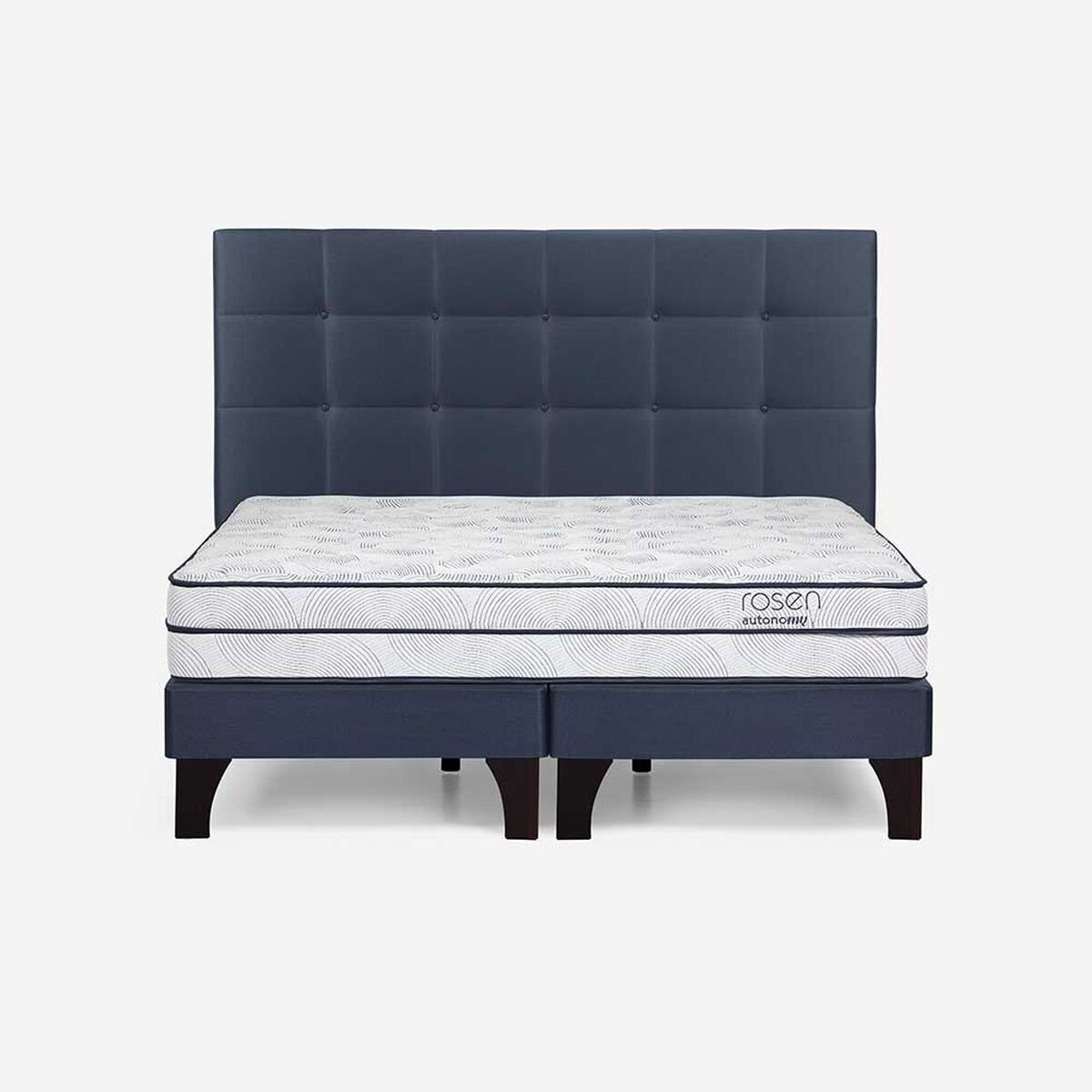 Cama Europea Rosen Base Dividida King Autonomy Sky + Respaldo
