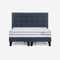 Cama Europea Rosen Base Dividida King Autonomy Sky + Respaldo