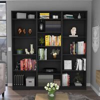 2 Estantes 4 Repisas + Estante 5 Repisas + 3 Complementos TuHome Home Wengue