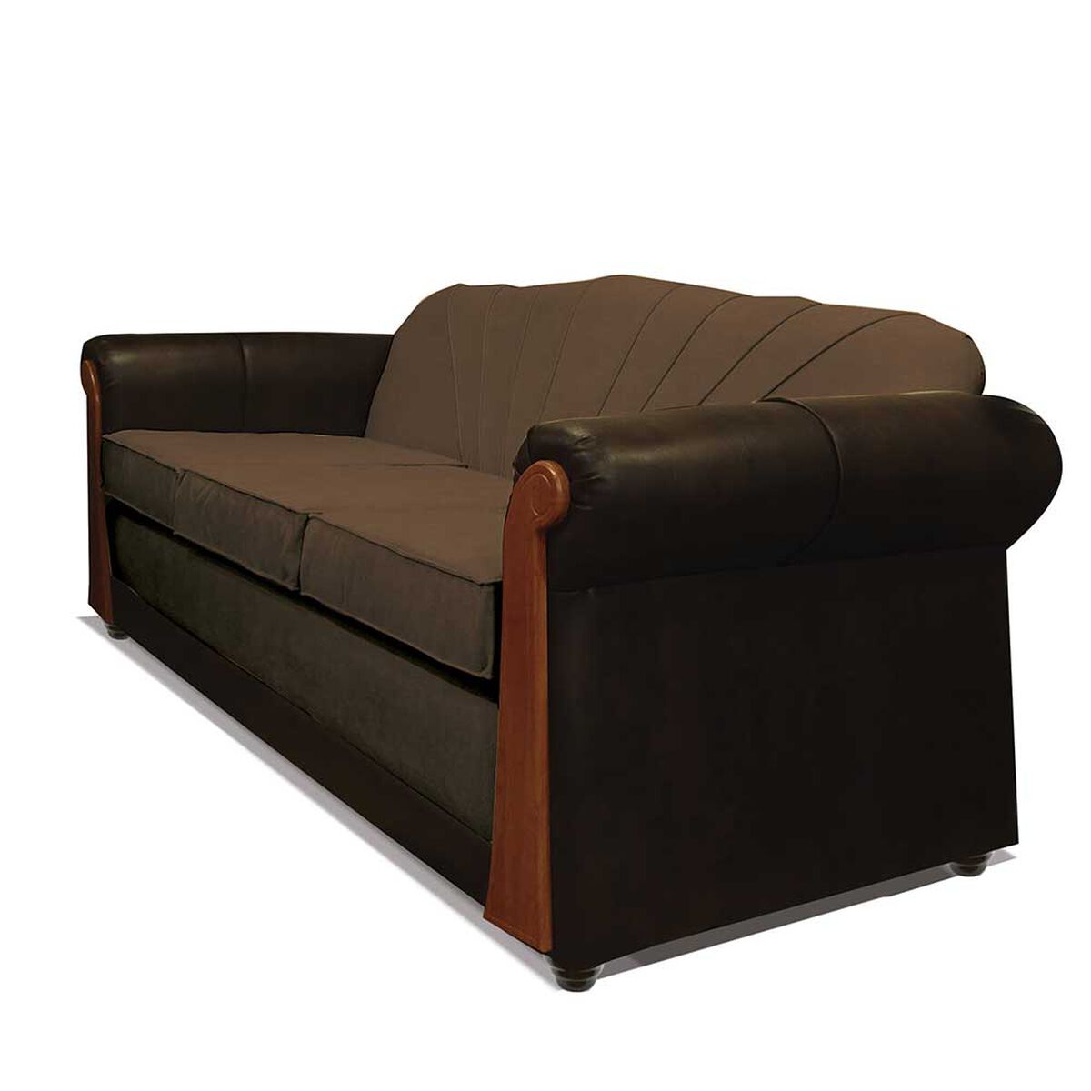 Juego de Living Elegant Detail Marsella Sofá 3 Cuerpos + Dos Sillones 1 Cuerpo Café