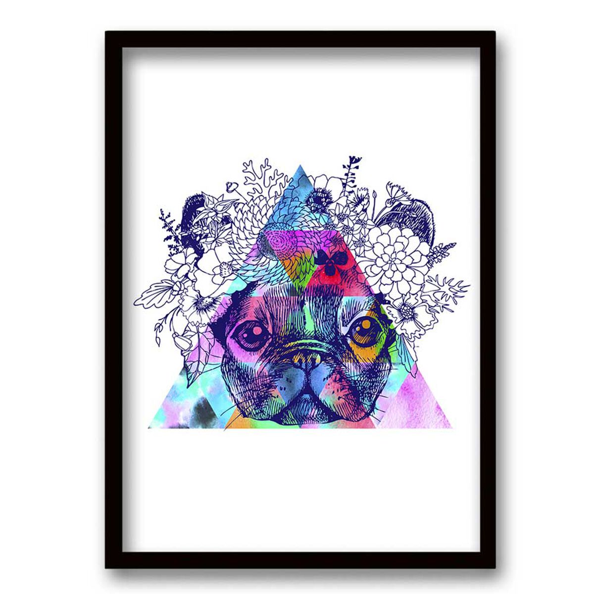 Cuadro Decorativo Retela Bulldog Francés 40 x 30 cm