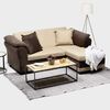 Sofá Seccional Almore Reversible 3 Cuerpos Beige
