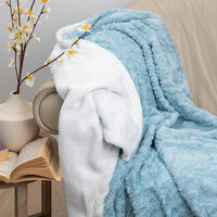 Manta de Poliéster Doral 1 Plaza Deluxe Celeste