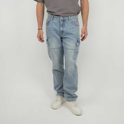 Jeans Cargo Hombre Soviet Celeste, Gris, Negro, Verde