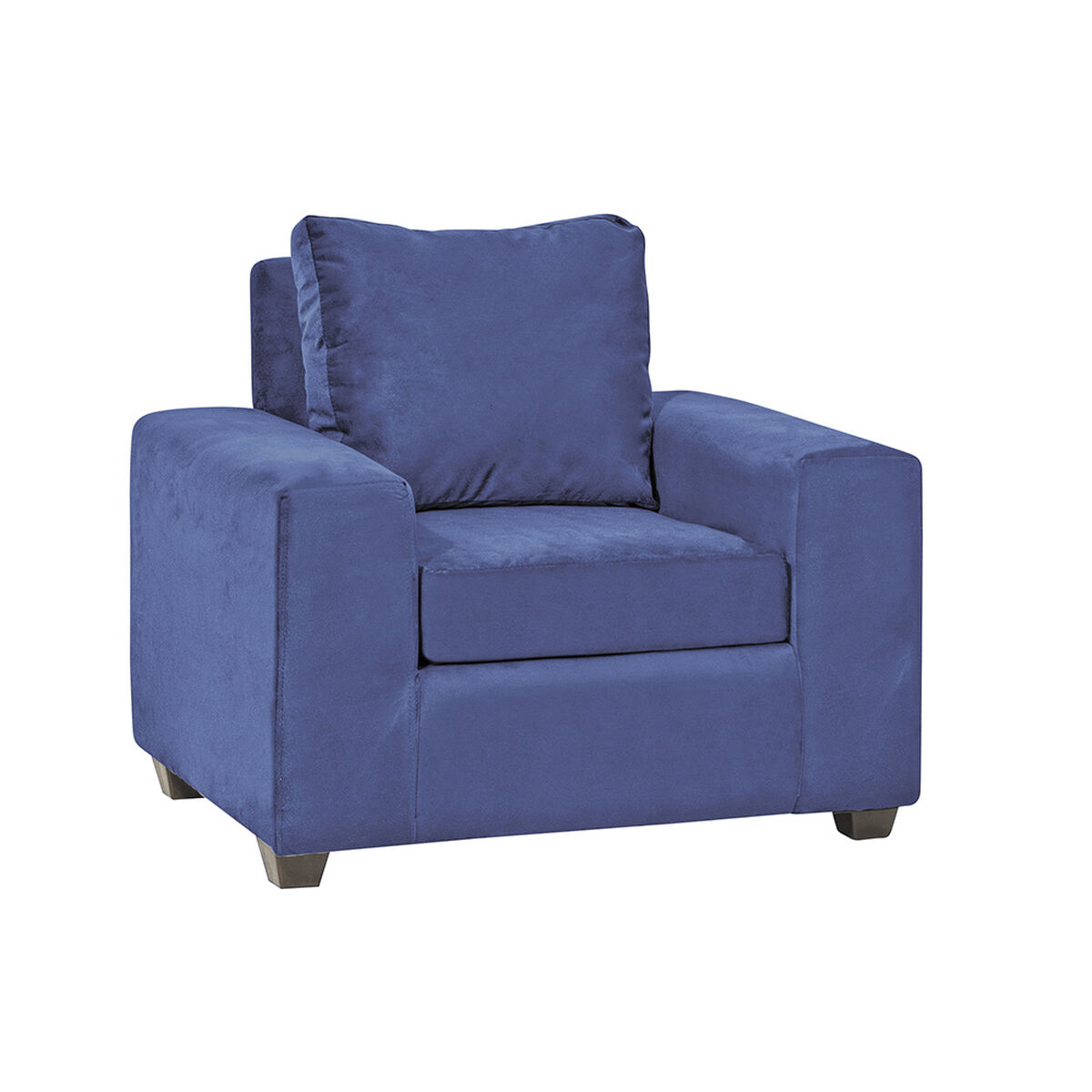 Juego de Living Innovamuebles Kahlo Sofá 3 Cuerpos + Dos Sillones 1 Cuerpo Azul