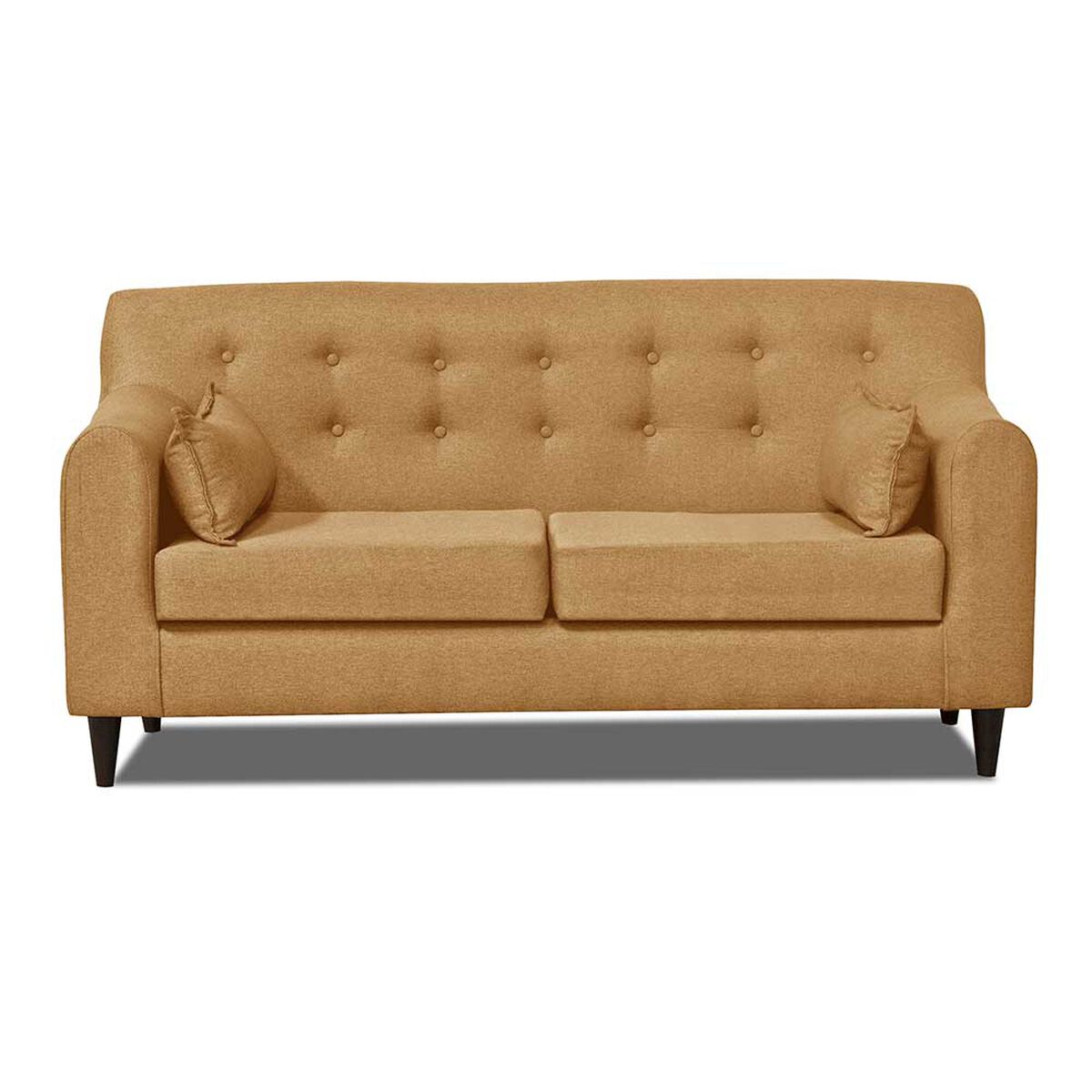 Juego de Living Innovamuebles Dali Sofá 3 Cuerpos + Dos Sillones 1 Cuerpo Mostaza