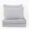 Juego de Sábanas Polar Mashini King Liso Gris