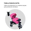 Triciclo Coche Cuna con Bluetooth 360 One Click RS-4090 Fucsia