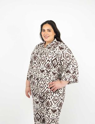 Imagen 1 del producto Blusa Manga Larga Mujer Extralindas Cafe, Crudo