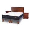 Cama Europea CIC Base Dividida 2 Plazas Premium + Respaldo + Veladores