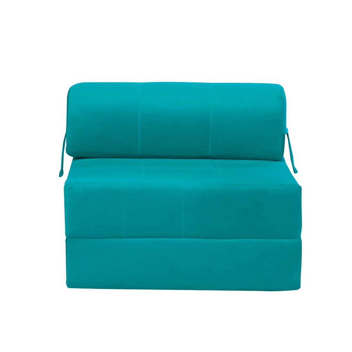 Sofá Cama Latam Home Velvet Siena 1 Cuerpo Turquesa