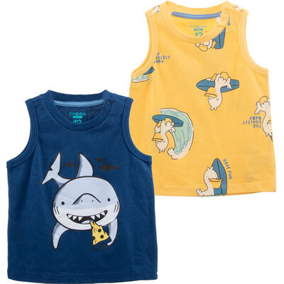 Pack 2 Polera Sin Mangas de Algodón Chess Baby