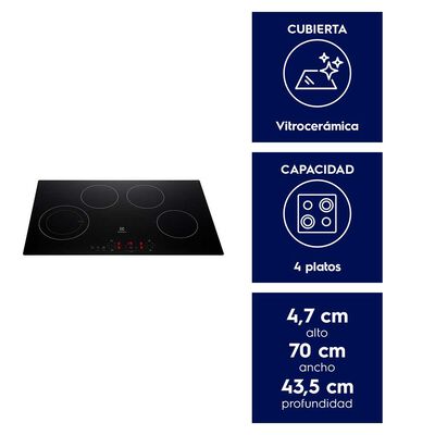 Imagen 2 del producto Encimera Eléctrica Electrolux VE7DT 4 Quemadores