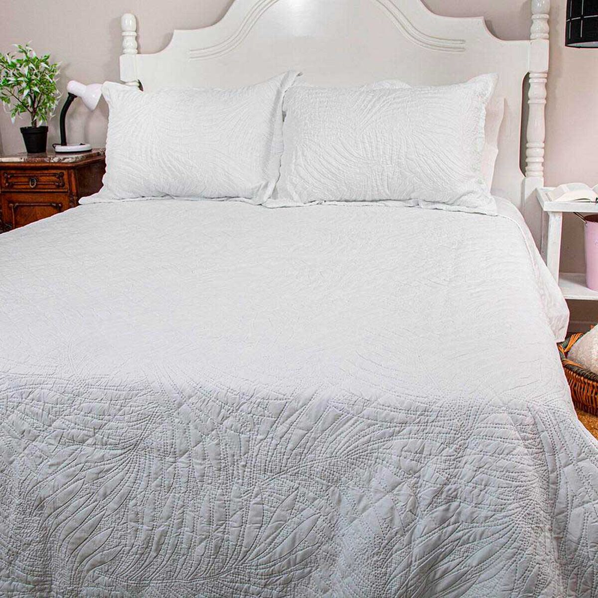 Quilt Doral 2 Plazas Blanco Bubbly