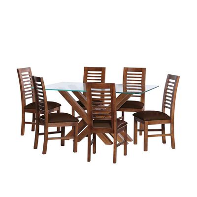 Juego de Comedor Latam Home Merida 6 Sillas Chocolate