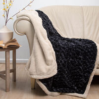 Manta de Poliéster Doral 1 Plaza Deluxe Negro