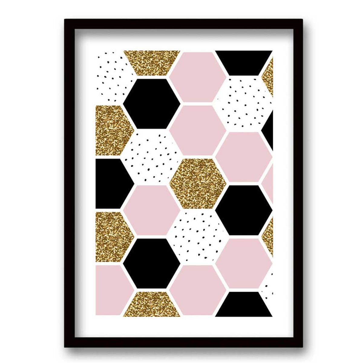 Cuadro Decorativo Retela Golden Honeycomb 40 x 30 cm