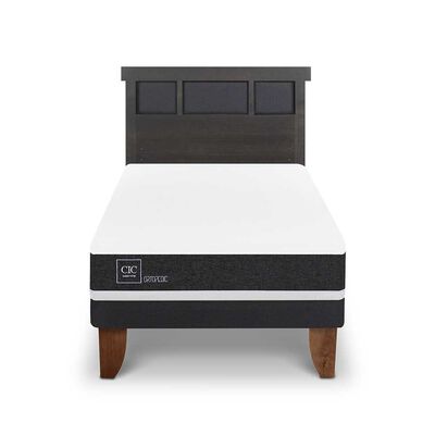Cama Europea CIC 1,5 Plazas Ortopedic + Respaldo Dublin