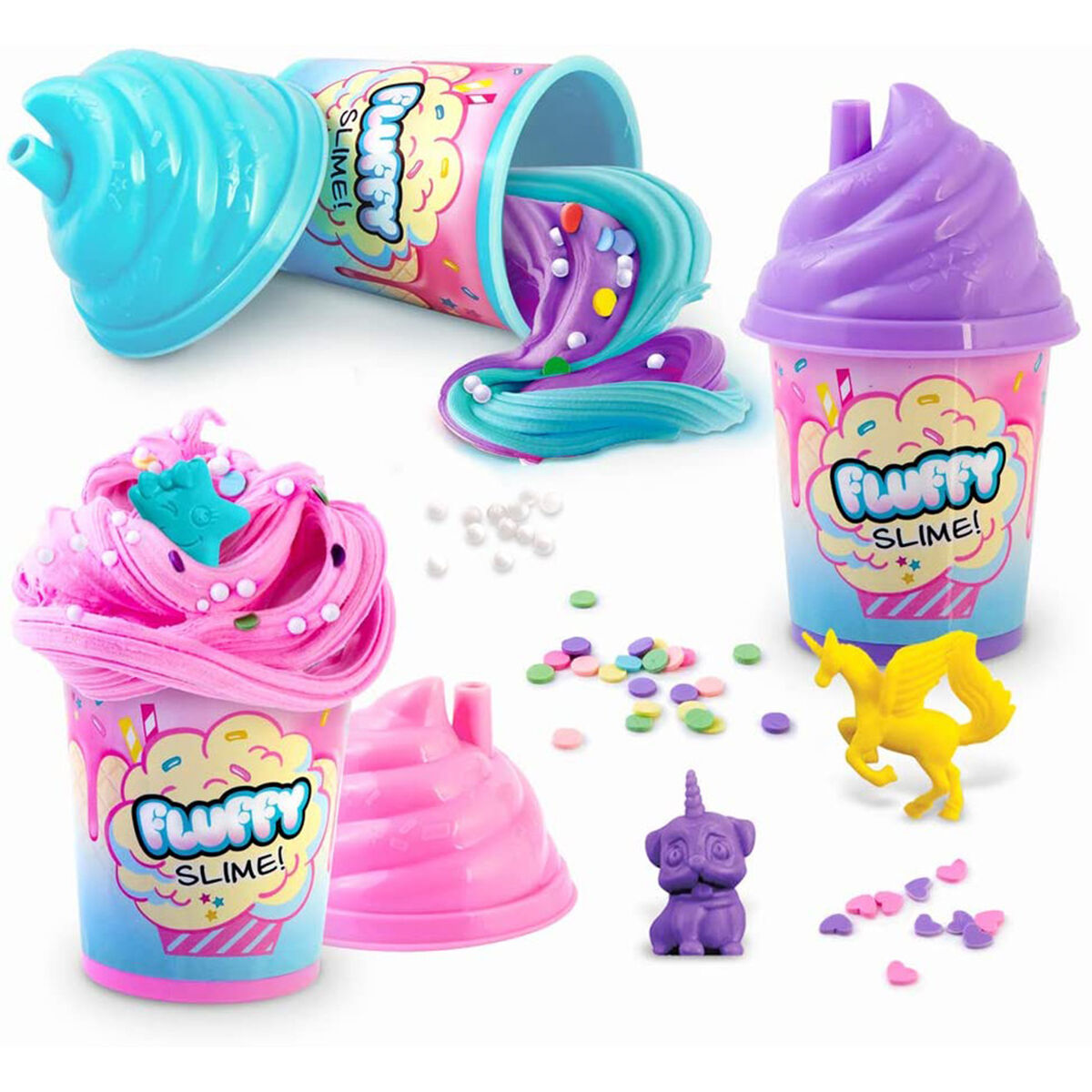 Pack 3 Slime Shaker Fluffy Canal Toys