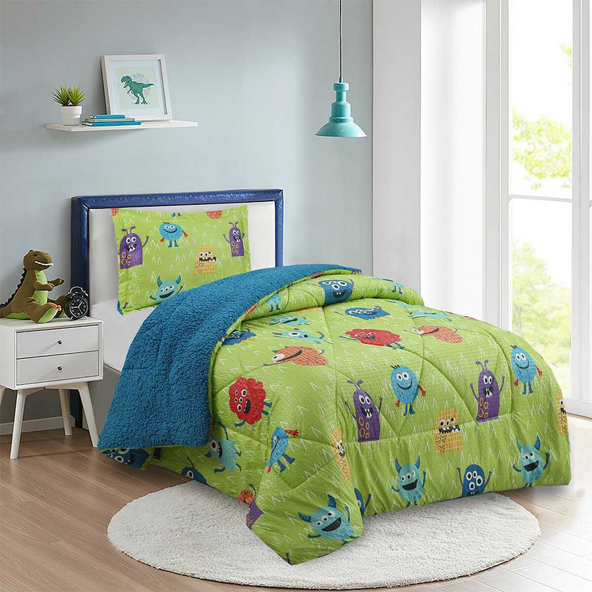 Plum&oacute;n Infantil Doral 1.5 Plazas Senses Estampado Monster