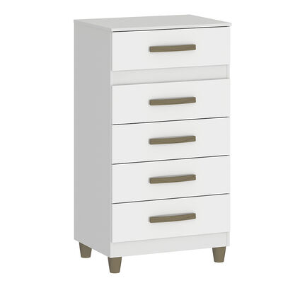 Cómoda Vekkahome Malta 5 Cajones Blanco
