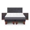 Cama Europea CIC Base Dividida 2 Plazas Anatomic + Respaldo + 2 Veladores Espresso