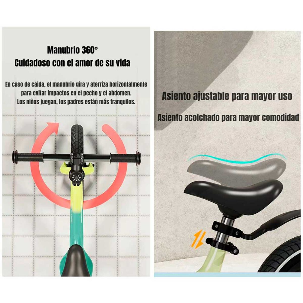 Bicicleta Equilibrio Últra Resistente LuBabycas Rosada