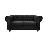 Sofá Barra Design Chesterfield 2 Cuerpos Negro