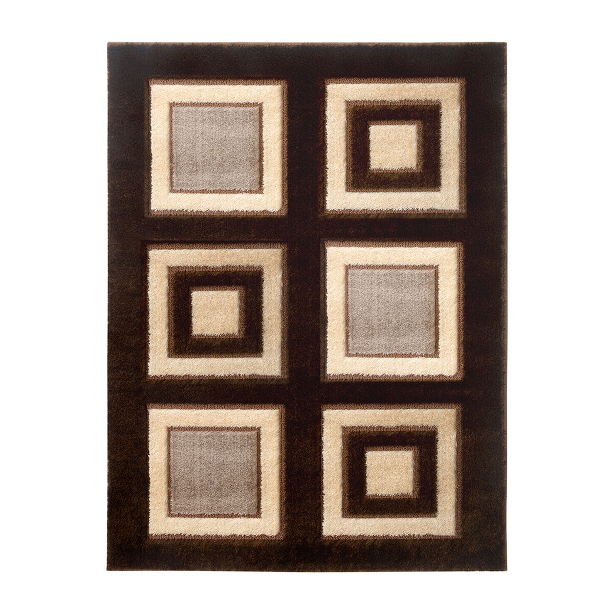 Alfombra Modalfo Exclusive Figuras Geométricas Café 150x200 cm