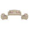 Juego de Living Innovamuebles Azucena Sofá 3 Cuerpos + Dos Sillones 1 Cuerpo Beige 
