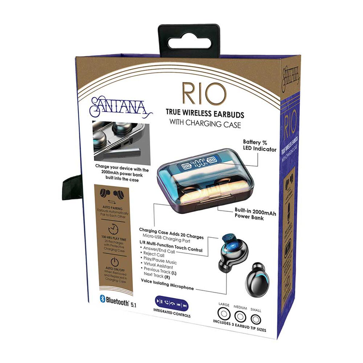 Audífonos Bluetooth In Ear Swiss Nature Labs Santana Rio