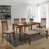 Juego de Comedor Fm Furniture Qatar M1400 4 Sillas 1 Banca
