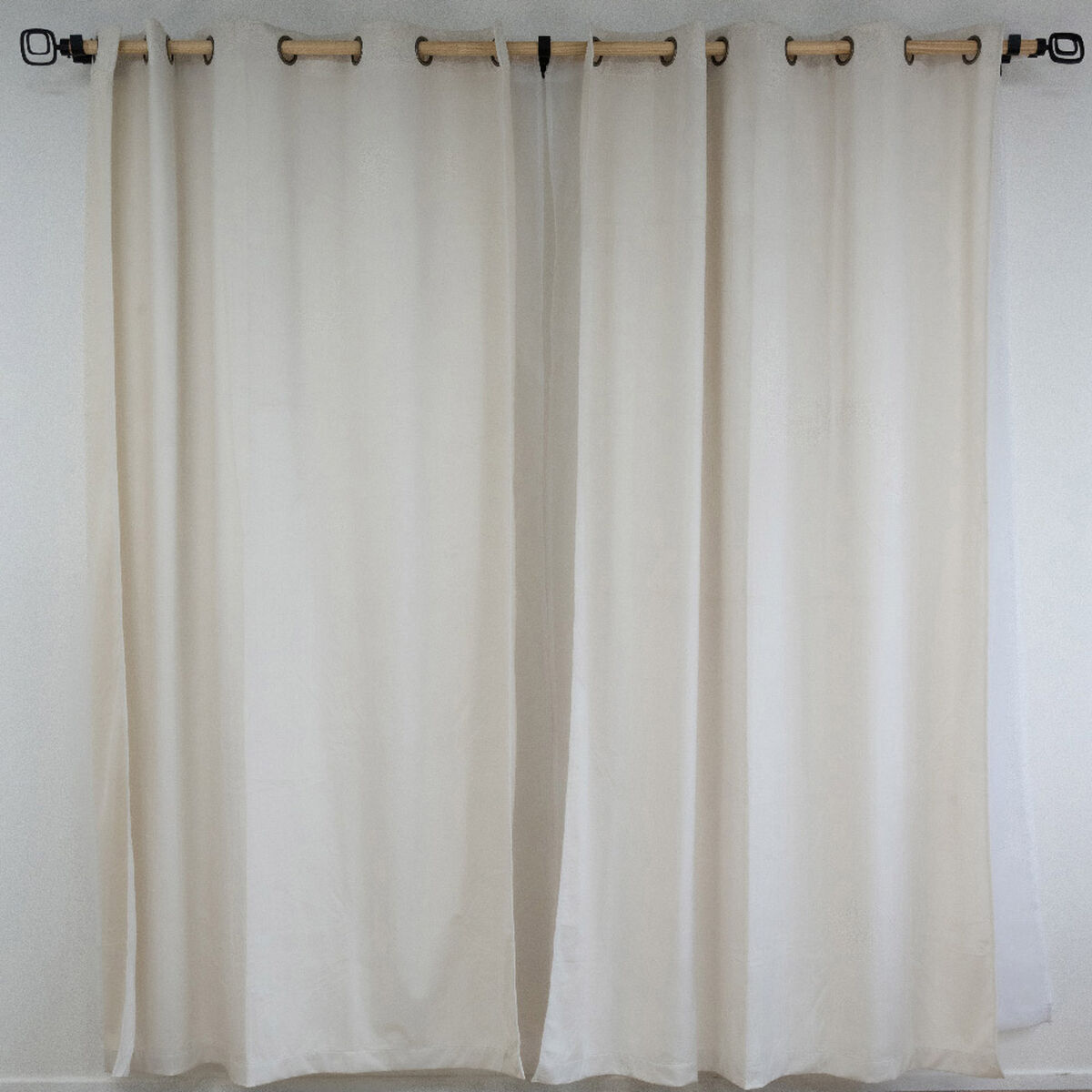 Set Cortina Doral Luciana 6 Piezas 140x220 cm Crudo