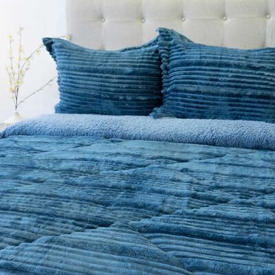 Imagen 2 del producto Cubrecama Doral King Touch Nebula Sherpa Azul