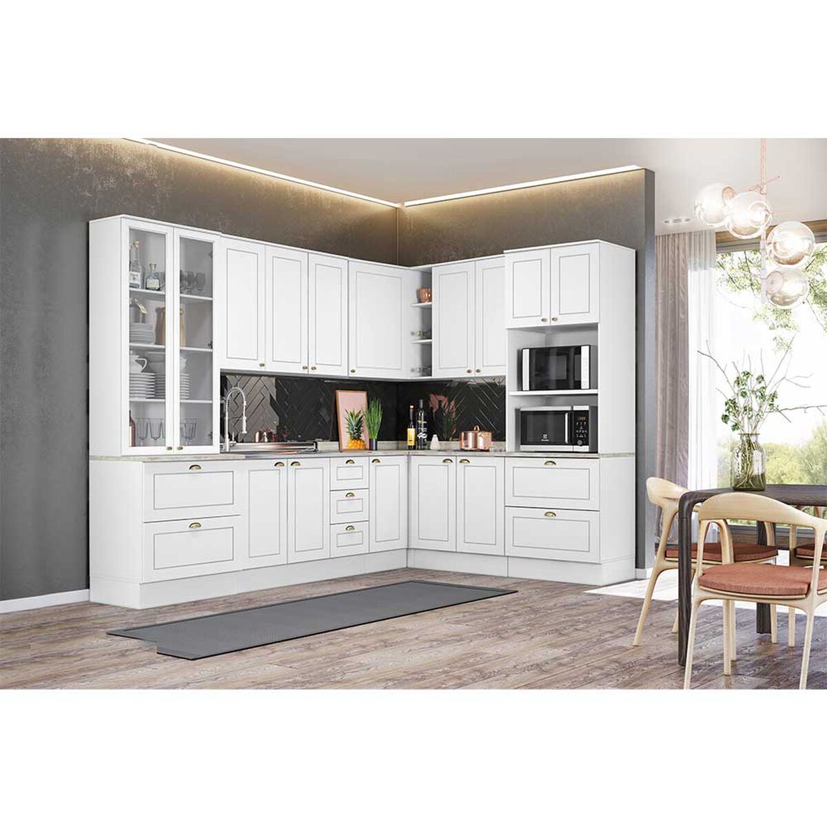 Mueble de Cocina Aereo Home Mobili Tulum 2 Puertas Blanco