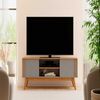 Rack TV Exit Vitta 65" Gris y Canela