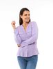 Blusa Botones Bolsillos Manga Larga Mujer Zibel