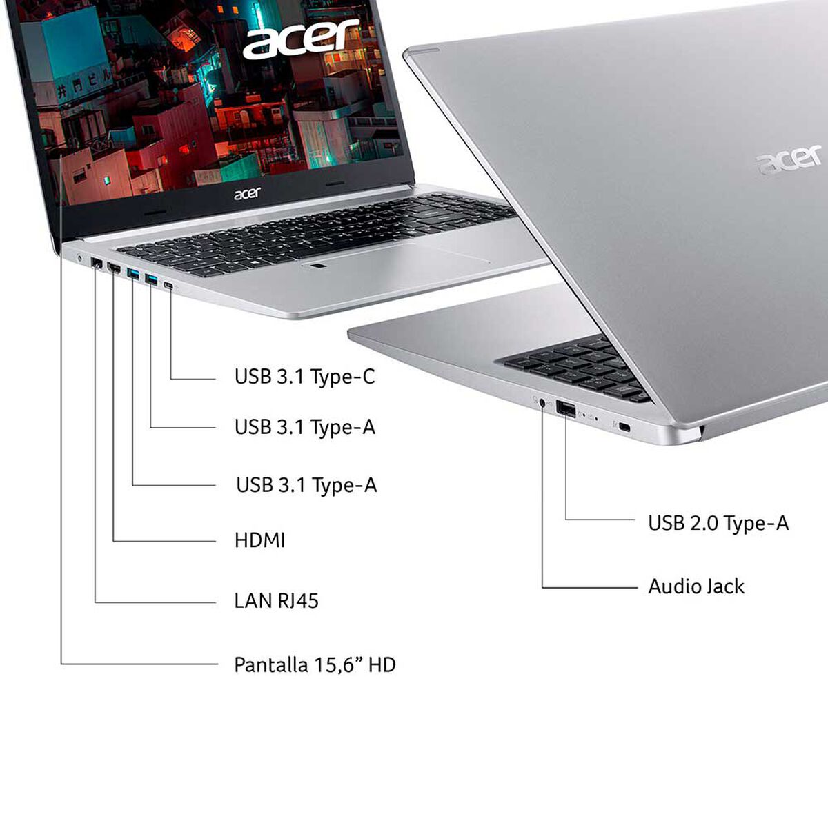 Notebook Acer Aspire 5 A515-54-32WP-1 Core i3 12GB 128GB SSD + 1TB HDD 15,6"