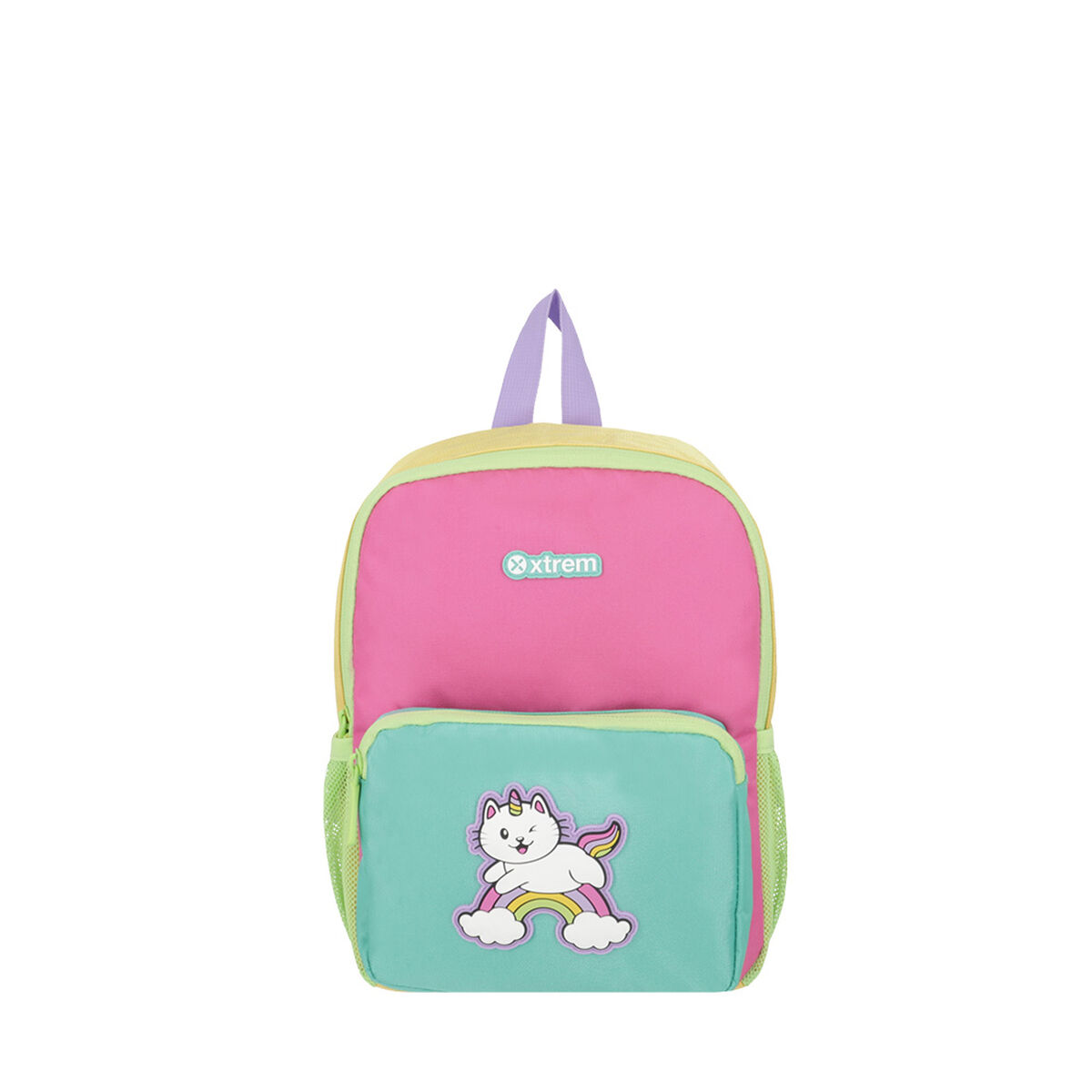 Mochila Xtrem Play-Time 5XT Gato Verde Menta